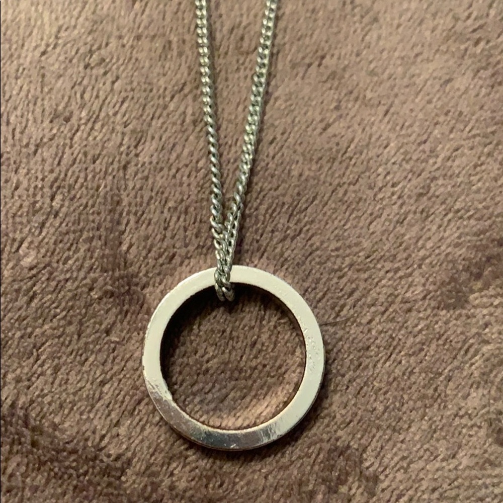 Circle ring necklace